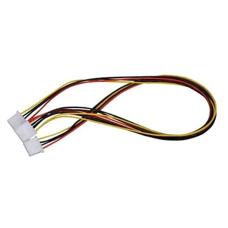 Molex 4-Pin Splitter Cable- 25.5 In. Long- 18 AWG Cable Wires